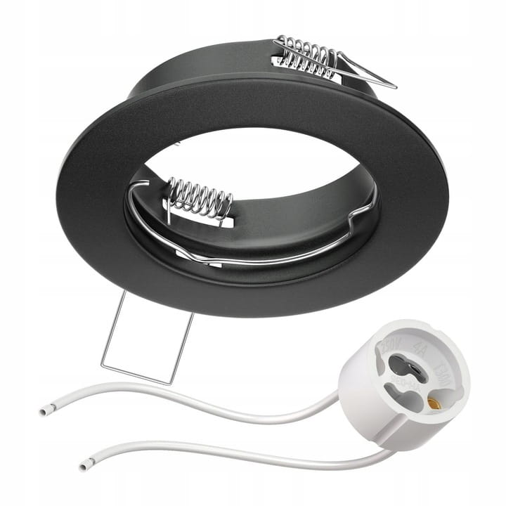 Zestaw Oprawa halogenowa wpuszczana + Żarówka GU10 LED 6W BC + gniazdo