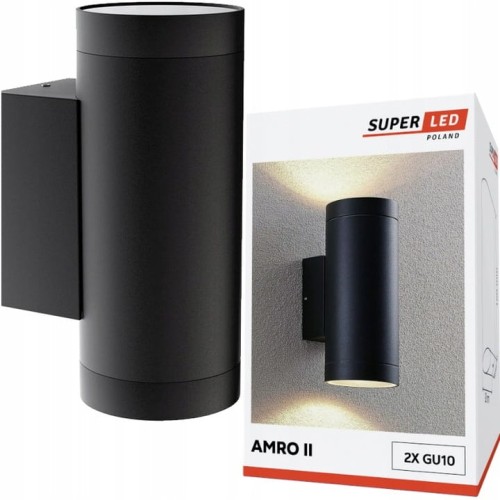 Kinkiet ogrodowy lampa elewacyjna oprawa zewnętrzna 2xGU10 ALUMINIUM