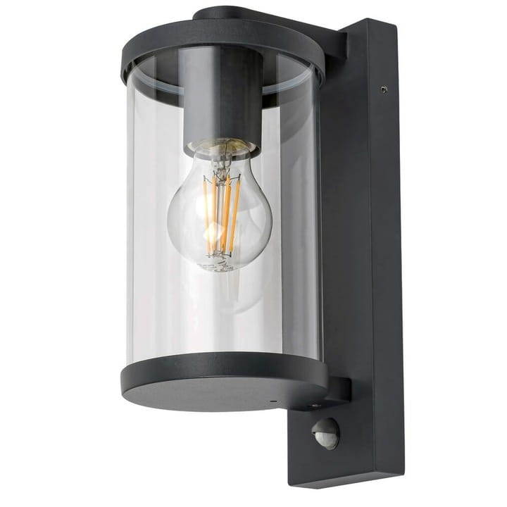 Lampa elewacyjna Kinkiet ogrodowy E27 LED Latarnia z czujnik PIR ALUMINIUM