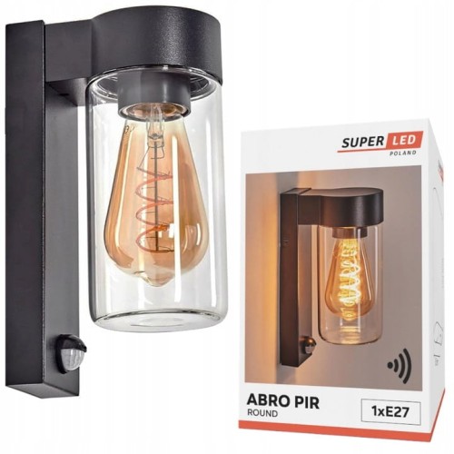 Lampa elewacyjna, kinkiet SuperLED ABRO z czujnikiem ruchu PIR