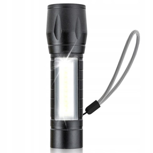 VERGIONIC LATARKA TAKTYCZNA LED MOCNA AKUMULATOROWA ŁADOWANA USB WOJSKOWA