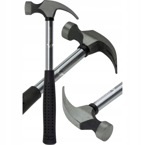 MOCNY MŁOTEK CIESIELSKI DEKARSKI SZEWSKI STALOWY Z ZĘBAMI RĄCZKA METAL 25cm
