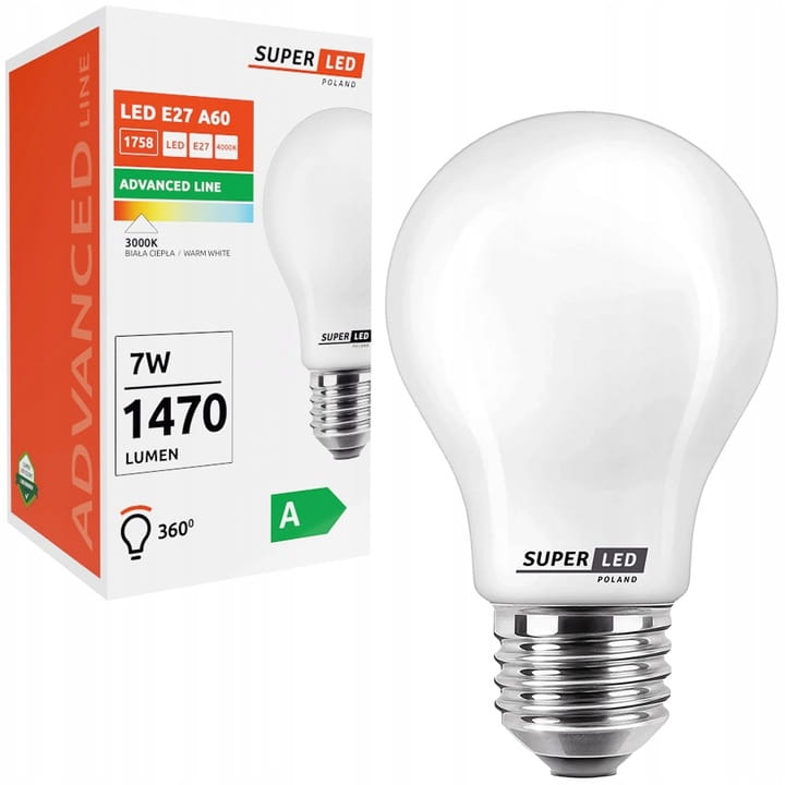 Żarówka LED E27 A60 7W 1470 lumenów