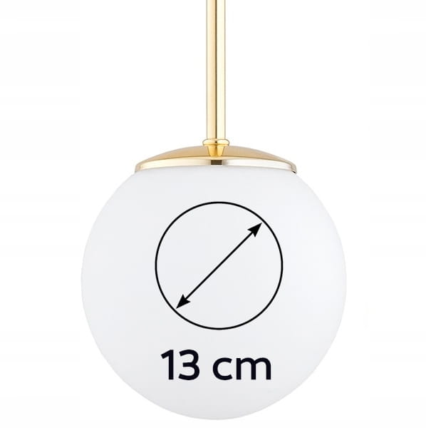 Lampa Wisząca Sufitowa Złota Żyrandol Białe Kule 6x LED E27