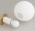 Lampa Wisząca Sufitowa Złota Żyrandol Białe Kule 3x LED E27