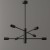 Lampa Wisząca Sufitowa Czarna Żyrandol 6x LED E27 Loft Modern