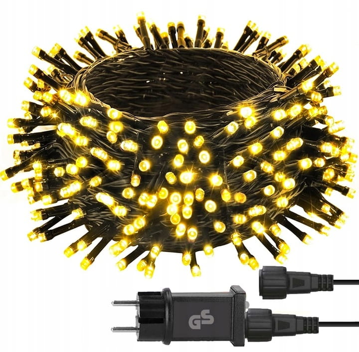 Lampki choinkowe 500 LED 35m Białe Ciepłe IP44 8 trybów