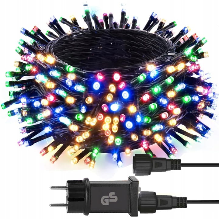 Lampki choinkowe 300 LED 22m Multikolor IP44 8 trybów