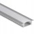 Profil LED aluminiowy do taśm wpuszczany 2m + klosz + zaślepki + uchwyty
