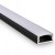 Profil LED aluminiowy do taśm wpuszczany 2m + klosz + zaślepki + uchwyty
