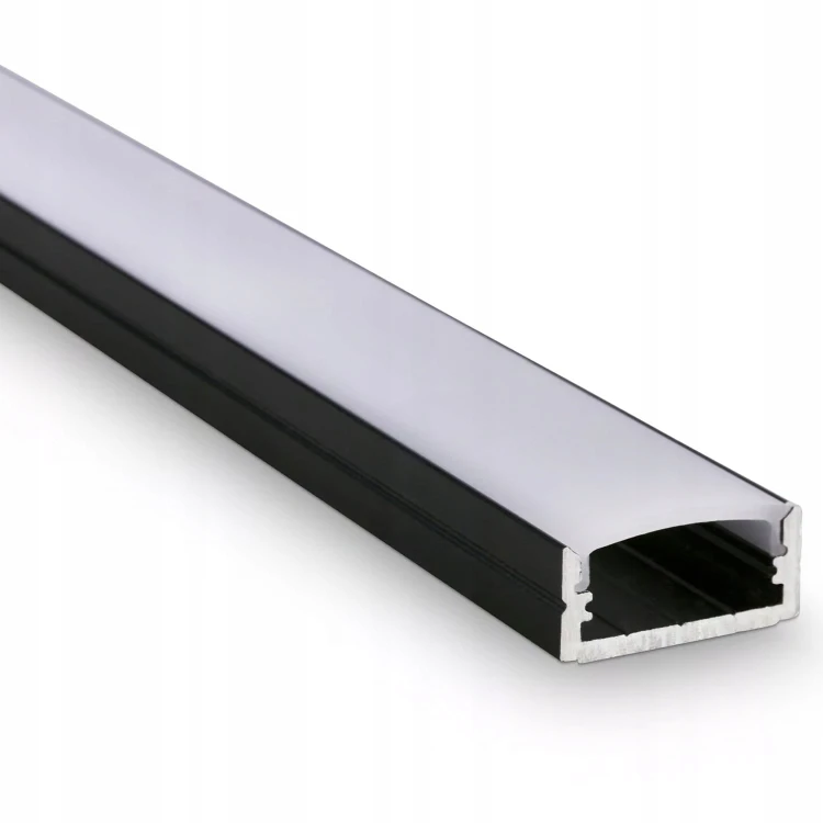 Profil LED aluminiowy do taśm wpuszczany 2m + klosz + zaślepki + uchwyty