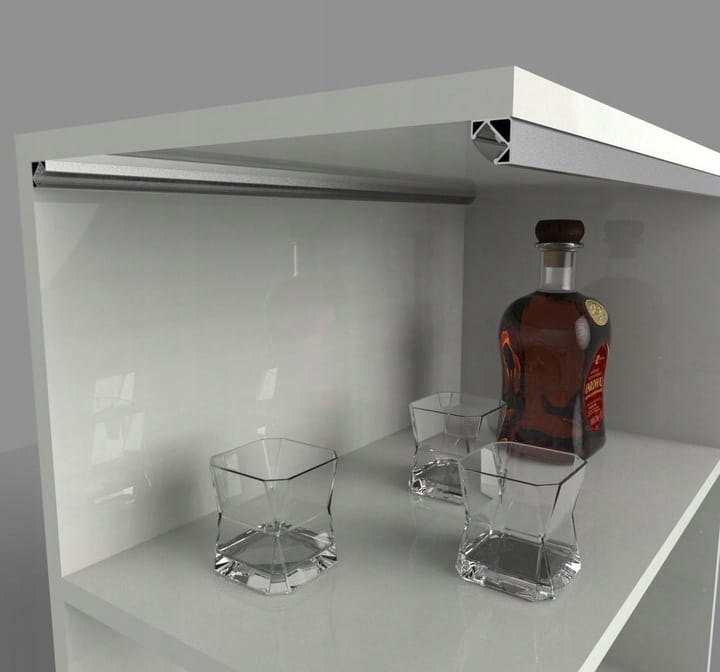 Profil LED aluminiowy do taśm narożny 2m + klosz + zaślepki + uchwyty