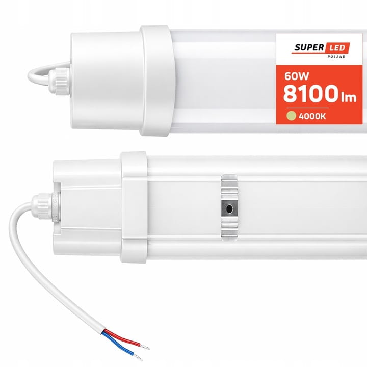 Lampa LED Natynkowa Panel 120 cm 60W 8100 lm Oprawa do Garażu Warsztatu