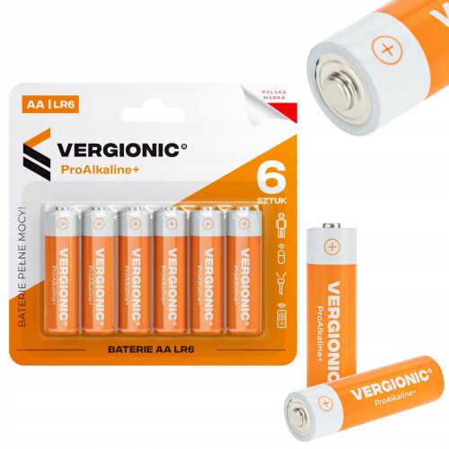 Baterie alkaliczne 6 szt. AA LR06 VERGIONIC