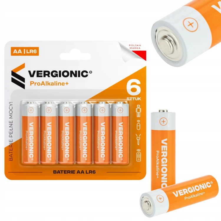 Baterie alkaliczne 6 szt. AA LR06 VERGIONIC