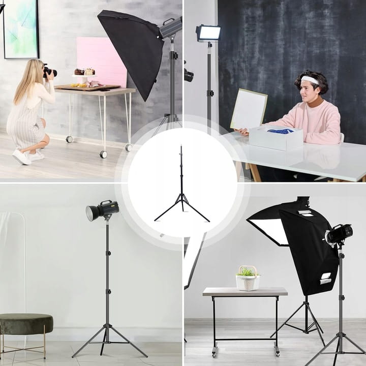 STATYW TRIPOD 210 cm FOTOGRAFICZNY OŚWIETLENIOWY NA TELEFON APARAT LAMPĘ