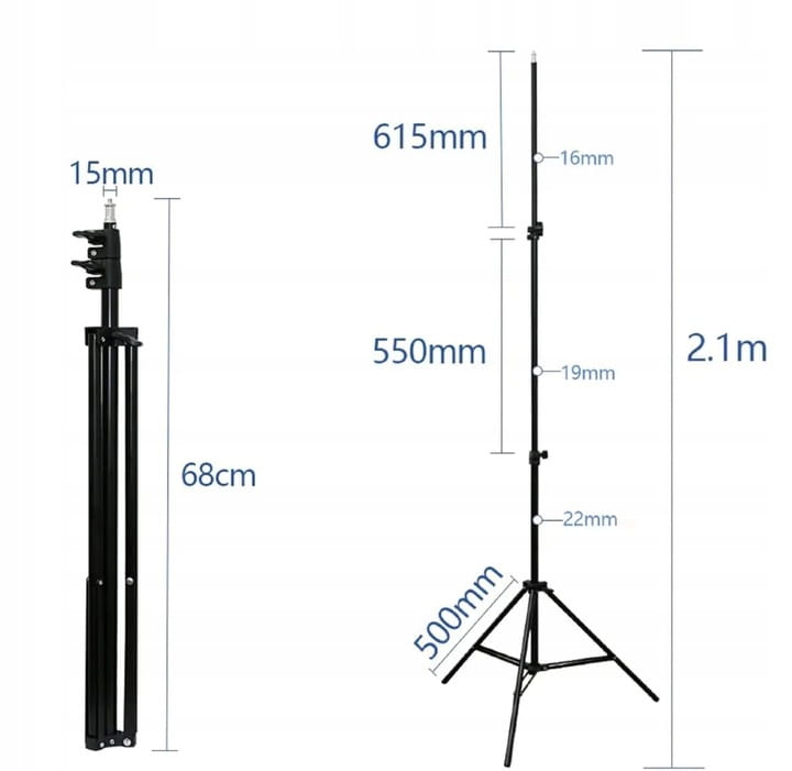 STATYW TRIPOD 210 cm FOTOGRAFICZNY OŚWIETLENIOWY NA TELEFON APARAT LAMPĘ