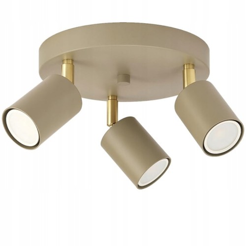 Lampa sufitowa Spoti Ecru Round 3x GU10 SuperLED