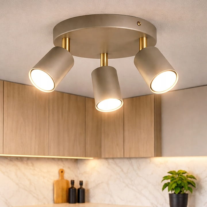 Lampa sufitowa Spoti Ecru Round 3x GU10 SuperLED