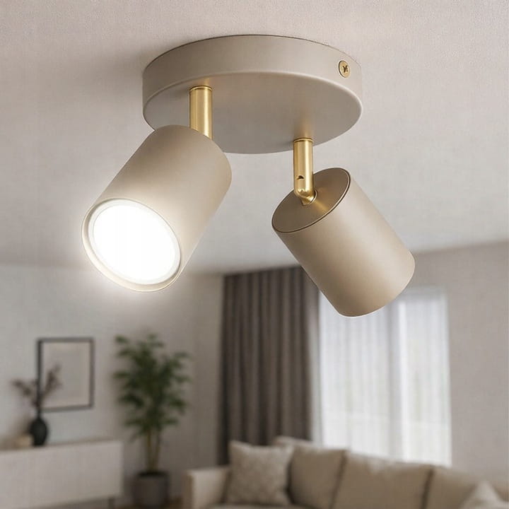 Lampa sufitowa Spoti Ecru Round 2x GU10 SuperLED