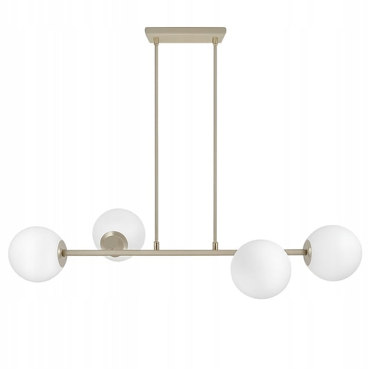 Lampa Wisząca Ecru Beż Kaszmir Białe Kule 4x E27