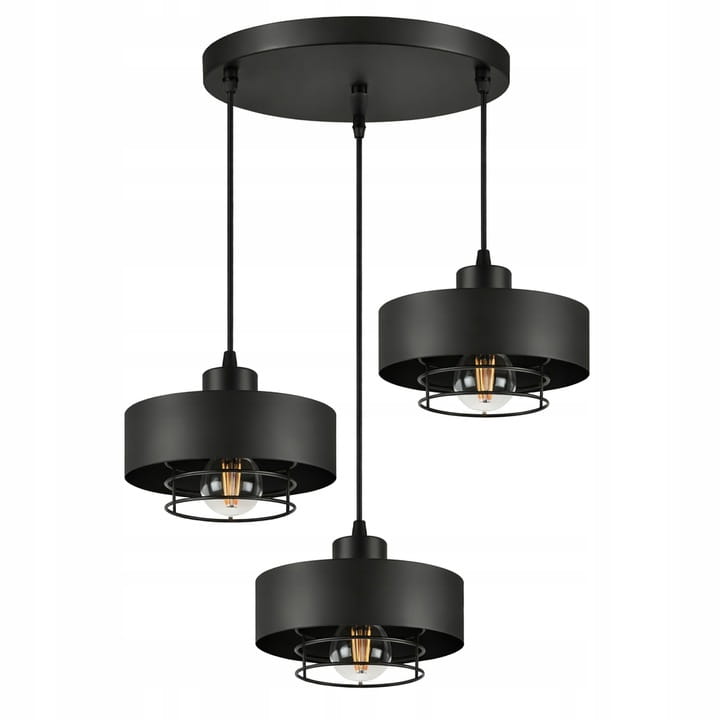 Lampa sufitowa Sisu Black 3x E27 SuperLED