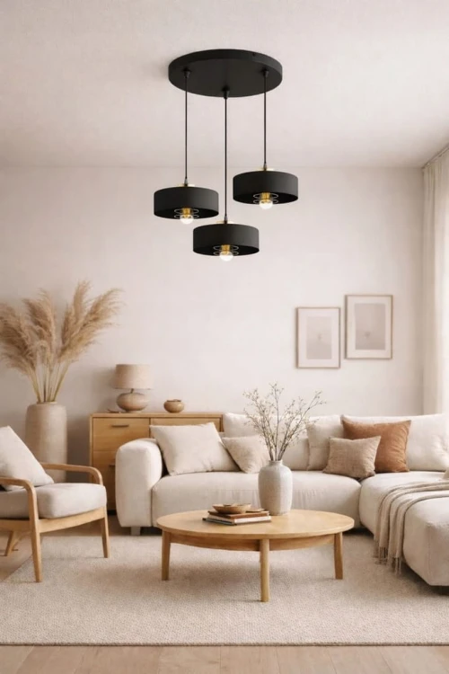 Lampa sufitowa Sisu Black 3x E27 SuperLED