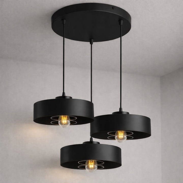 Lampa sufitowa Sisu Black 3x E27 SuperLED