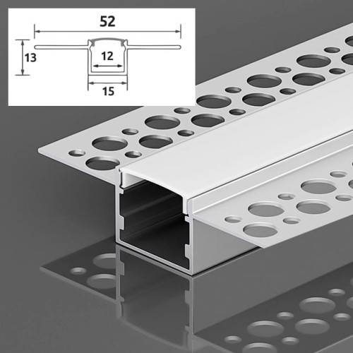 Profil LED aluminiowy do płyt GK gipsowych wpuszczany 2m regips szeroki