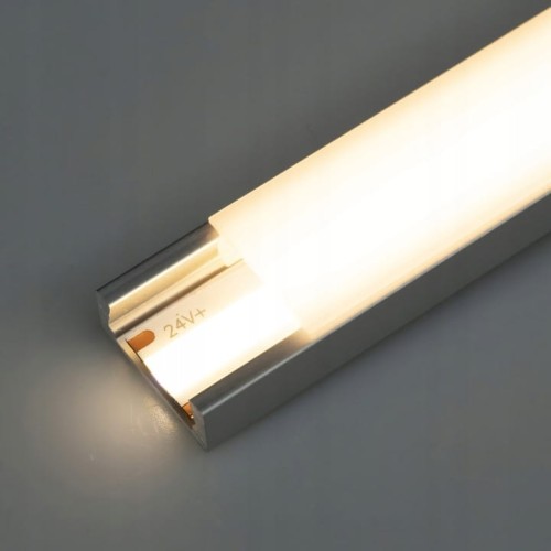 Profil LED aluminiowy do taśm wpuszczany 3m + klosz + zaślepki + uchwyty