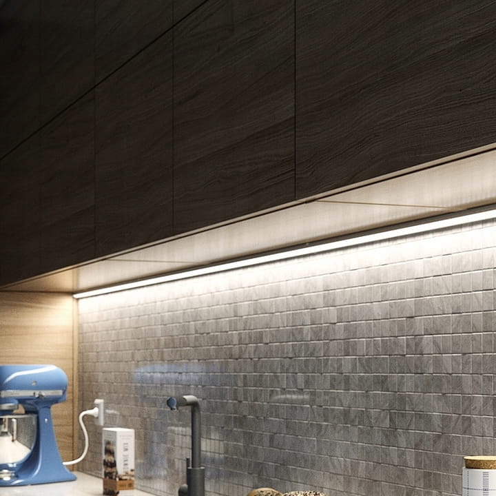 Profil LED aluminiowy do taśm narożny 3m + klosz + zaślepki + uchwyty