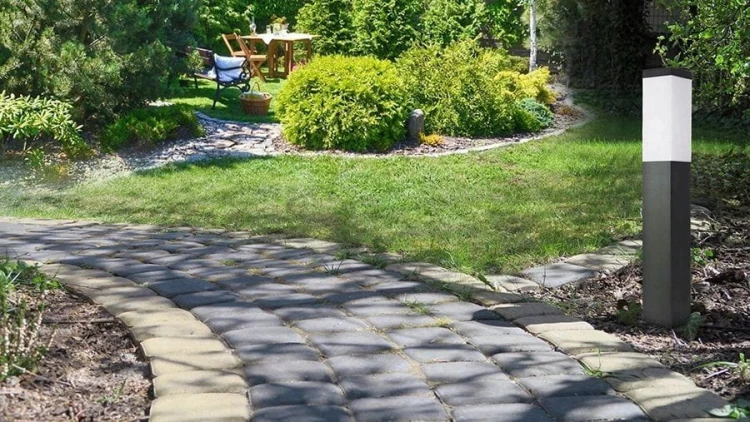 Lampa stojąca słupek PRIMI L kwadratowy 65cm  POZWROTOWY