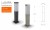 Lampa stojąca słupek PRIMI M kwadratowy 45cm chrom (INOX) pozwrotowy