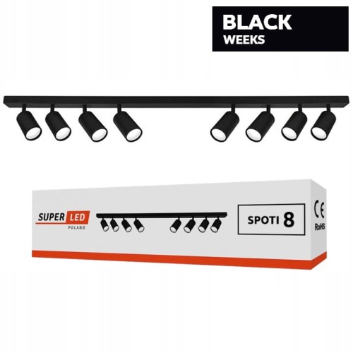 Lampa natynkowa SPOTI 8x GU10 POZWROTOWY