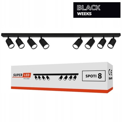 Lampa natynkowa SPOTI 8x GU10 POZWROTOWY