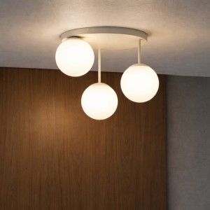 Lampa Wisząca Sufitowa 3x E27 Ecru Beż Kaszmir