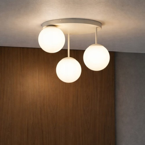Lampa Wisząca Sufitowa 3x E27 Ecru Beż Kaszmir