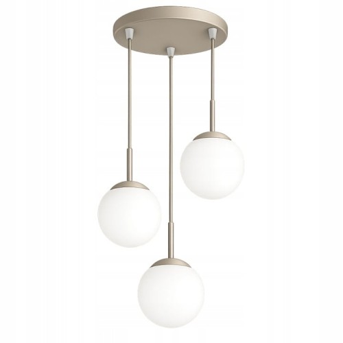 Lampa Wisząca Sufitowa 3x E27 Ecru Beż Kaszmir