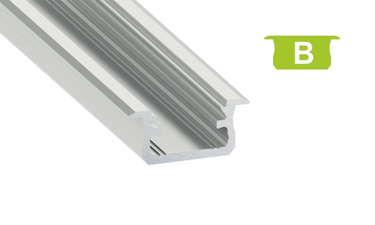 Profil aluminiowy anodowany 1m typ B srebrny