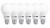 6x Żarówka LED E27 10W kulka biała ciepła