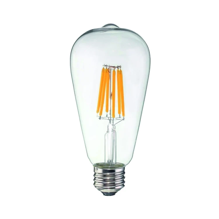 Żarówka LED E27 Filament 6W łezka biała ciepła