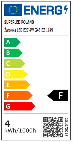Żarówka LED E27 4W biała zimna