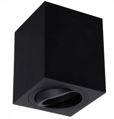 Oprawa Natynkowa Halogenowa Tuba GU10 LED ruchoma sufitowa spot czarna