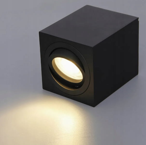 Oprawa Natynkowa Halogenowa Tuba GU10 LED ruchoma sufitowa spot czarna