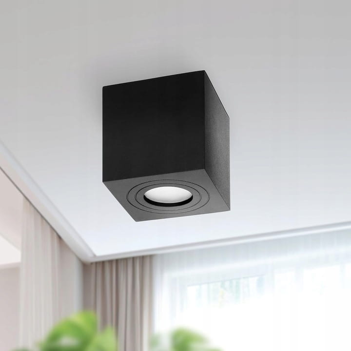 Oprawa Natynkowa Halogenowa Tuba GU10 LED ruchoma sufitowa spot czarna