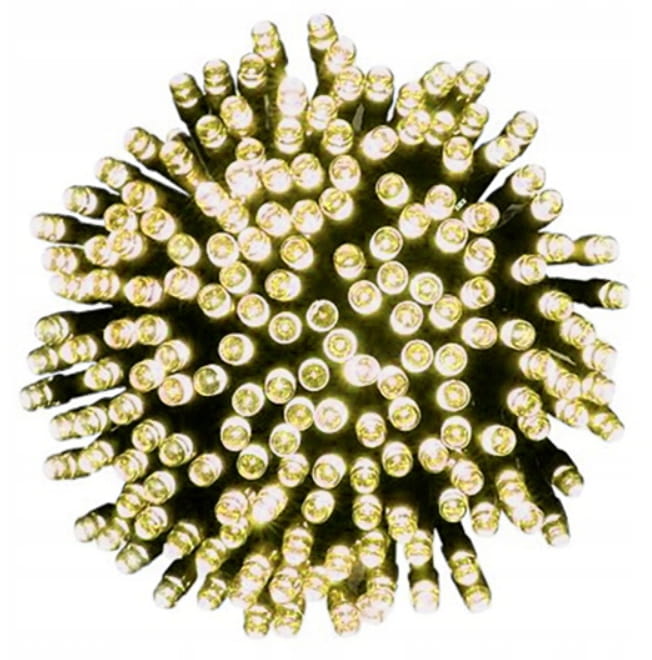 Lampki choinkowe zewnętrzne 300 LED ciepłe + flash