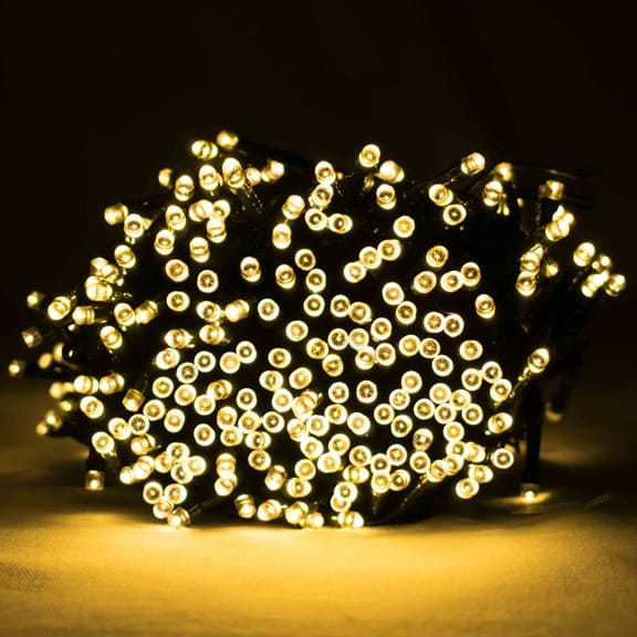 Lampki choinkowe zewnętrzne 300 LED ciepłe + flash