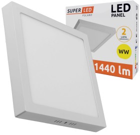 Panel Natynkowy LED 18W ciepły kwadrat biały
