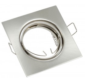 Oprawa wpuszczana GU10 kwadratowa ruchoma satyna