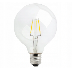 Żarówka LED Filament E27 G95 4W biała ciepła